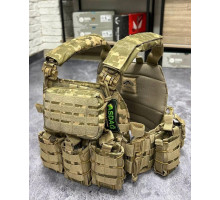 Тактический бронежилет (плитоноска) ASDAG с 4 точками сброса — модульный, Cordura 1000D