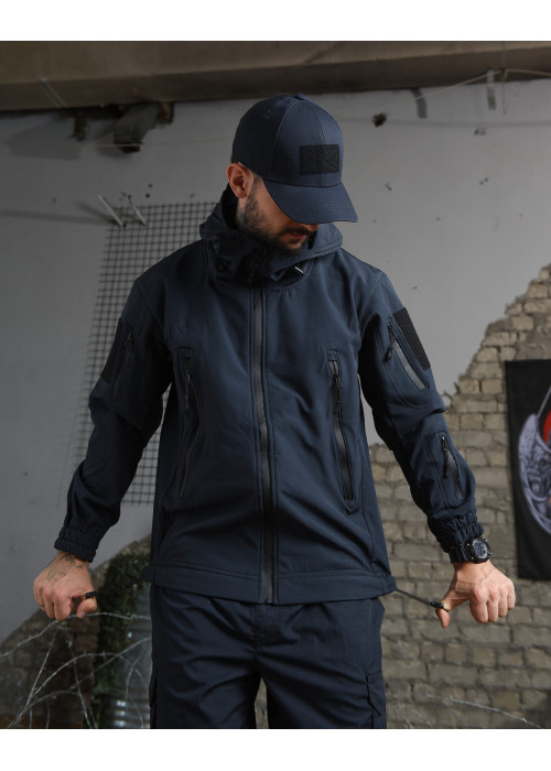 Тактична куртка Soft Shel синій