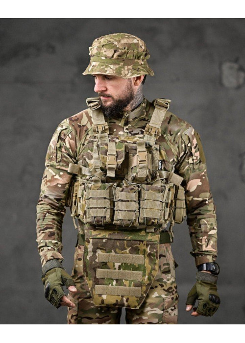 Плитоноска з напашником ATAK швидкий скид мультикам