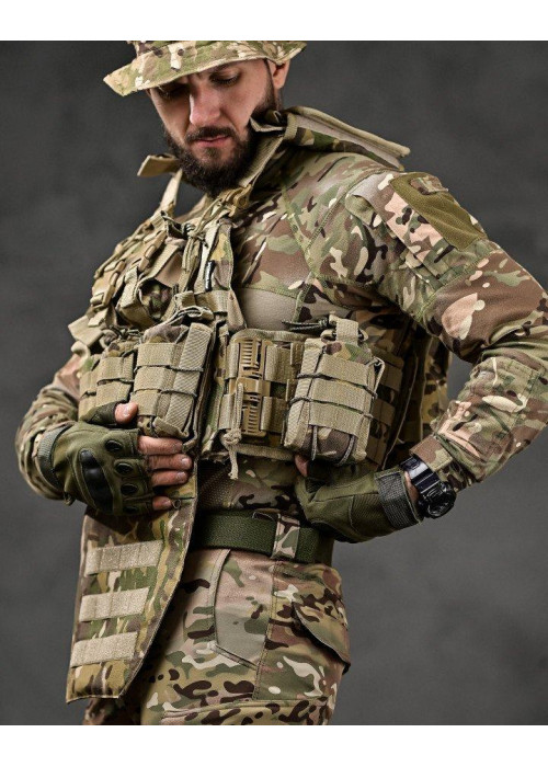 Плитоноска з напашником ATAK швидкий скид мультикам