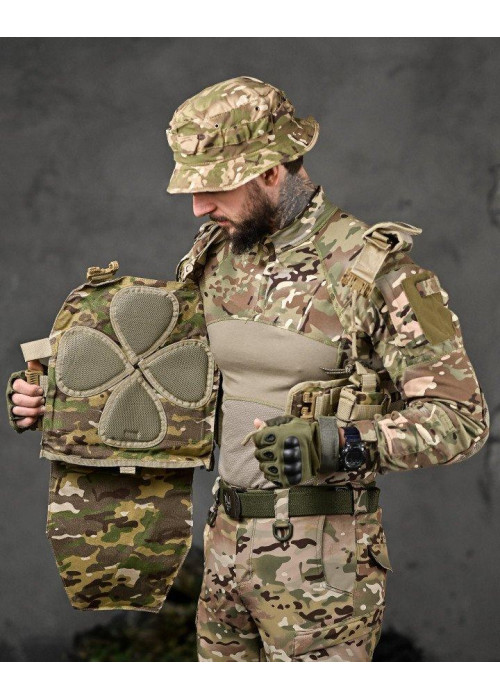 Плитоноска з напашником ATAK швидкий скид мультикам