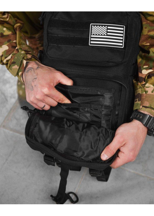 Рюкзак тактичний 45 л 800D Silver Knight USA black ВТ6387