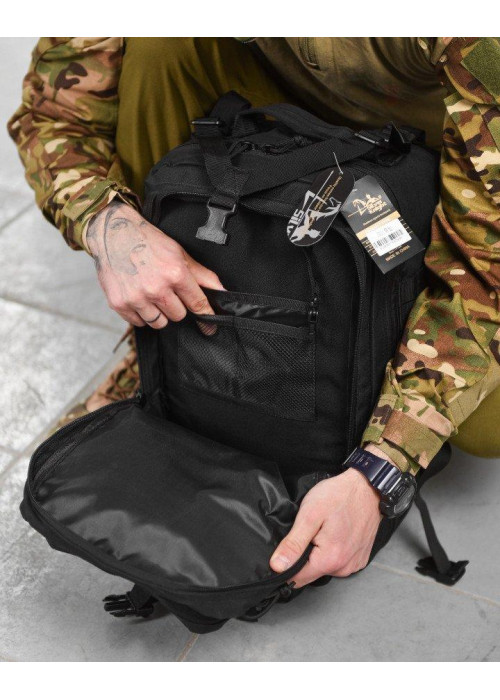 Рюкзак тактичний 45 л 800D Silver Knight USA black ВТ6387