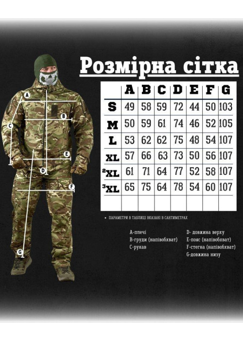 Тактичний костюм Argon мультикам