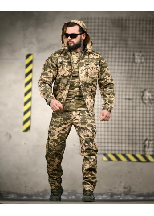 Тактичний костюм defender піксель + футболка піксель