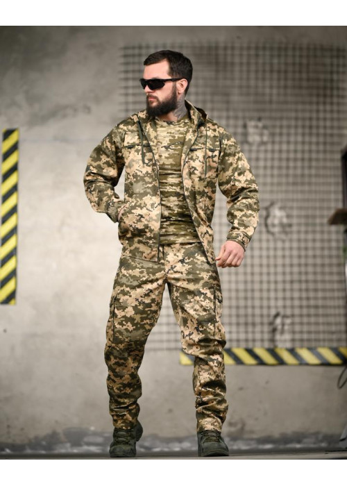 Тактичний костюм defender піксель + футболка піксель