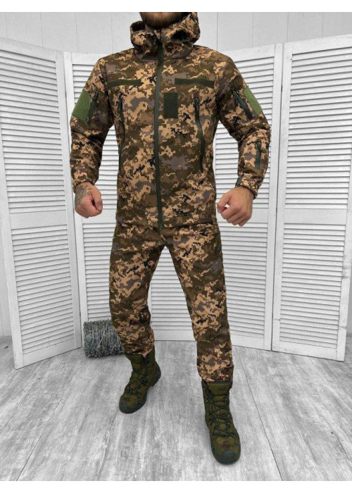 Демісезонний тактичний костюм Softshell PERODIZATION Армійський костюм Піксель