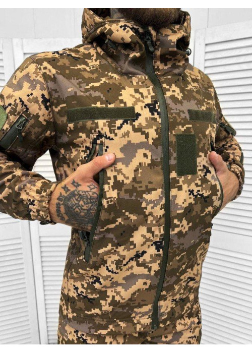Демісезонний тактичний костюм Softshell PERODIZATION Армійський костюм Піксель
