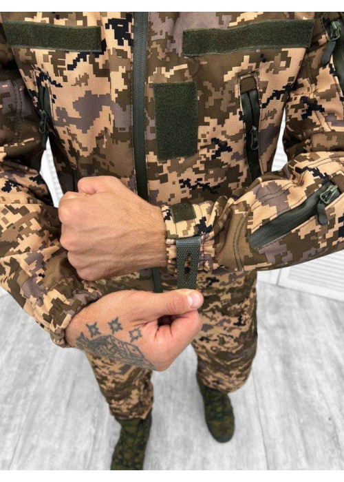 Демісезонний тактичний костюм Softshell PERODIZATION Армійський костюм Піксель