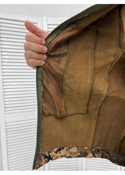 Демісезонний тактичний костюм Softshell PERODIZATION Армійський костюм Піксель