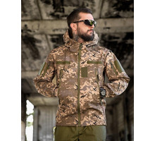 Демісезонна тактична куртка SOFT-SHELL Піксель (Корд)