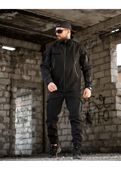 Тактичний костюм софтшел BANDIT чорний