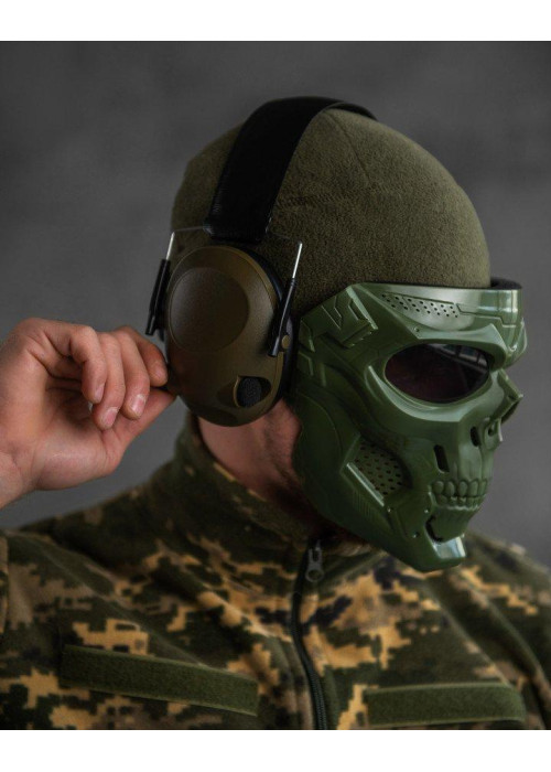 Активні тактичні навушники Tactical 6S oliva 