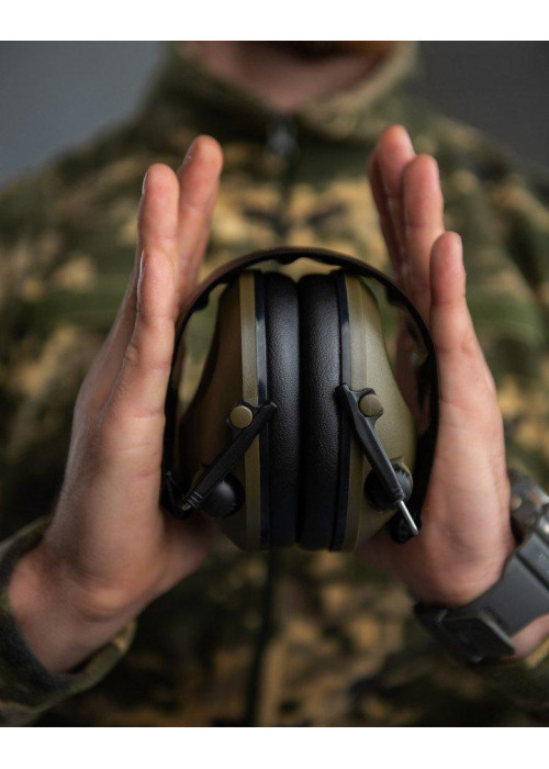 Активні тактичні навушники Tactical 6S oliva 
