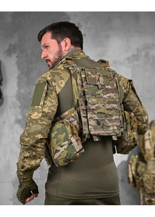 Плитоноска Artex з напашником системою швидкого скидання і 7 підсумками 