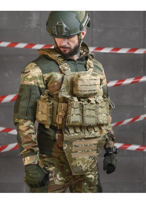 Плитоноска 4 швидкі скидання Cordura піксель НП5128