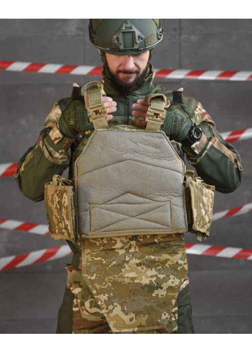 Плитоноска 4 швидкі скидання Cordura піксель НП5128