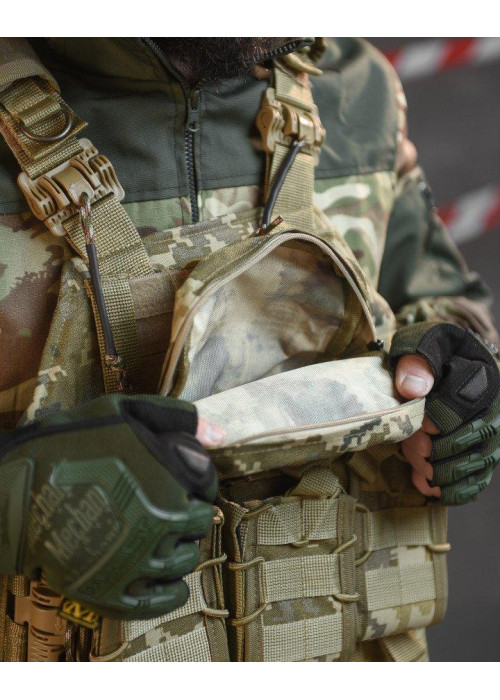 Плитоноска 4 швидкі скидання Cordura піксель НП5128