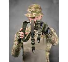 Двоточковий ремінь для зброї cordura Оливковий