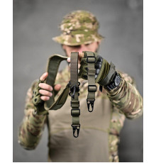 Двоточковий ремінь для зброї cordura Оливковий