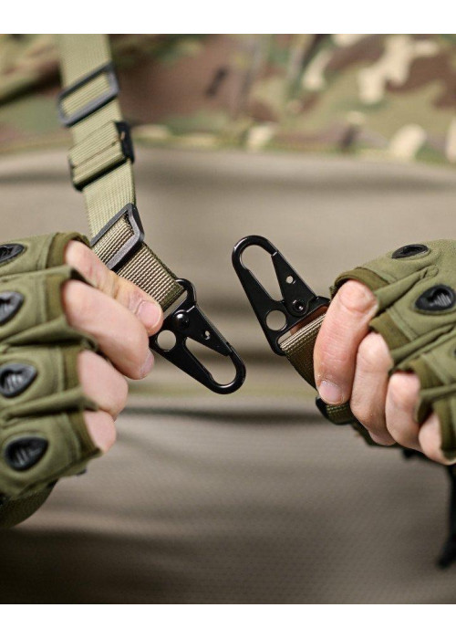 Двоточковий ремінь для зброї cordura Оливковий