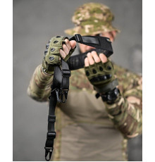 Двоточковий ремінь для зброї Militex  cordura чорний