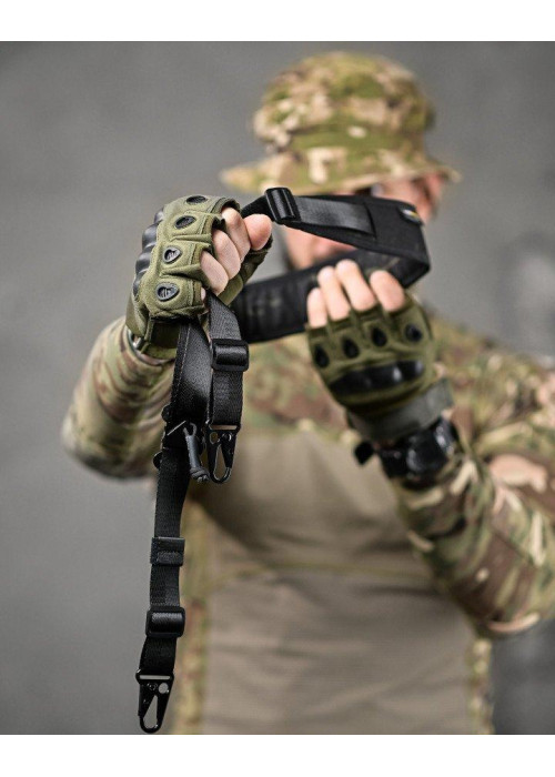 Двоточковий ремінь для зброї Militex  cordura чорний