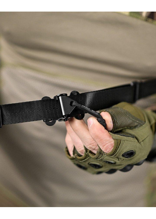 Двоточковий ремінь для зброї Militex  cordura чорний