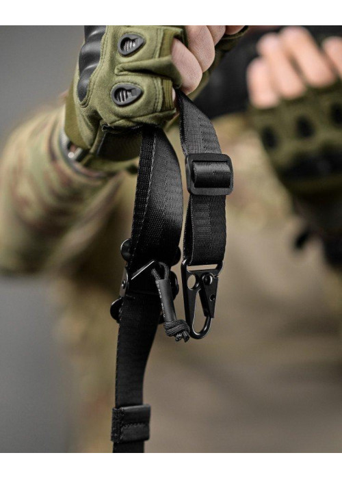 Двоточковий ремінь для зброї Militex  cordura чорний
