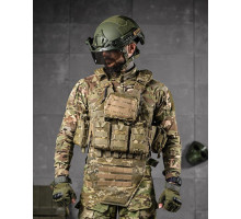 Тактична плитоноска 4 швидкі скидання з напашником Cordura