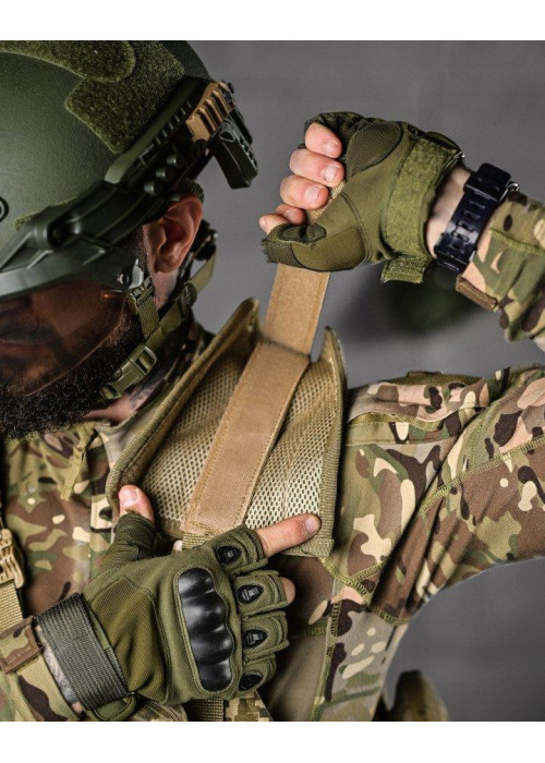 Тактична плитоноска 4 швидкі скидання з напашником Cordura
