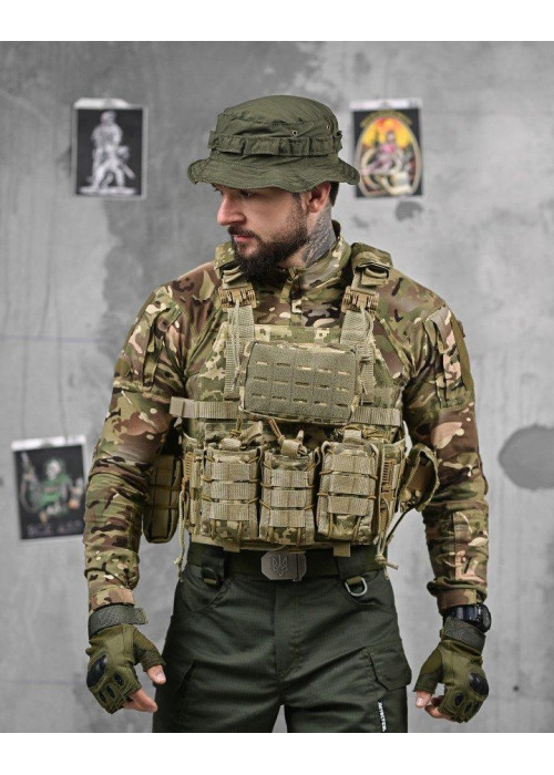 Тактичний бронежилет Плитоноска Attack 4 точки скидання iris піксель