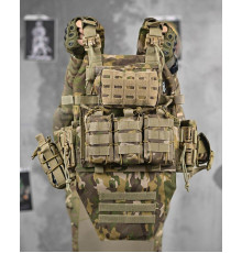 Плитоноска з напашником 4 швидких скидання Cordura мультикам