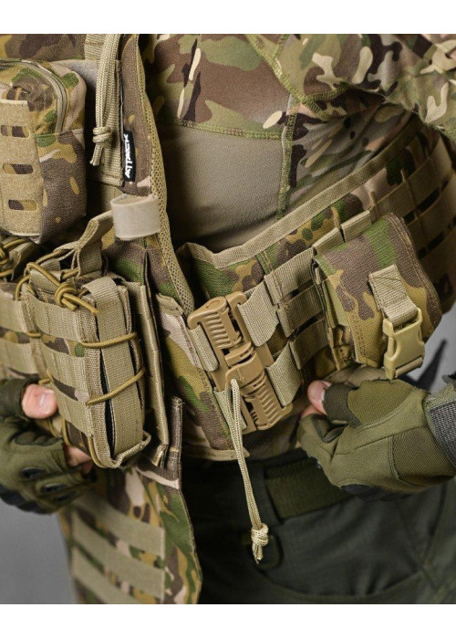 Плитоноска з напашником 4 швидких скидання Cordura мультикам