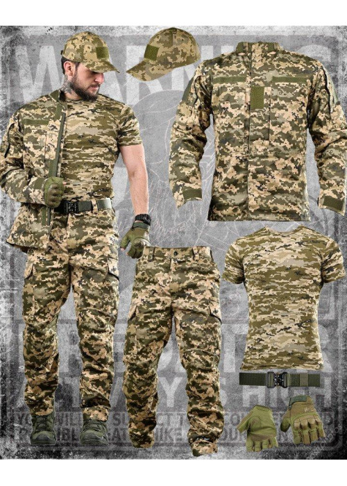 Літній уставний тактичний костюм DOGMA 6в1 піксель   армійський комплект