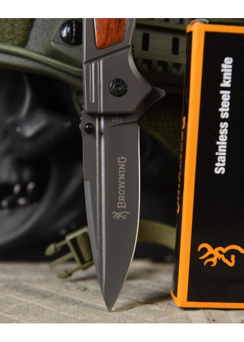 Ніж складаний Browning wood Коричневий