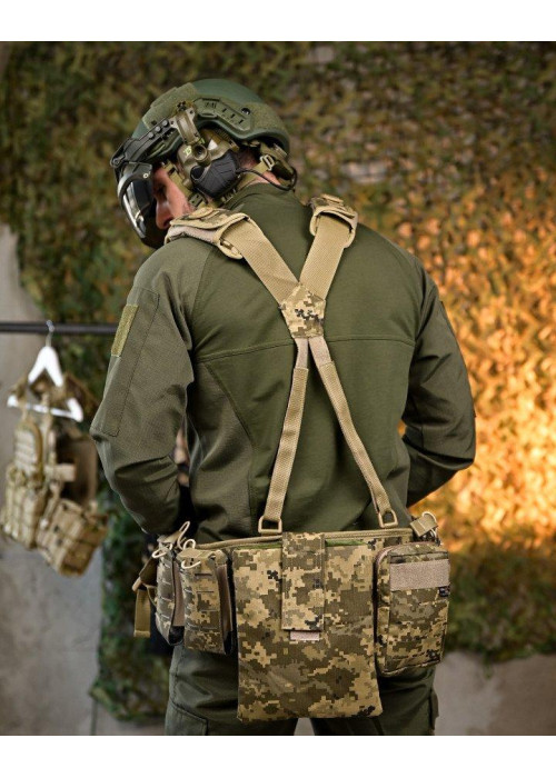 Розвантажувальний пояс РПС 7.62 (піксель) у комплекті — Cordura 500D, MOLLE, анатомічний