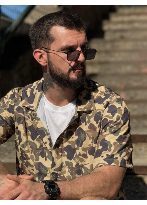 Літній військовий комплект Oblivion Camo Palm: тактичний костюм із софт поліестеру для туризму, полювання