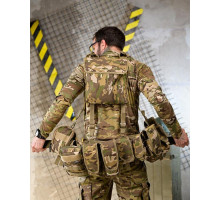 Розвантажувальний пояс РПС Attack Мультикам у зборі: Cordura 500D, 4 підсумки, аптечка, сумка скидання