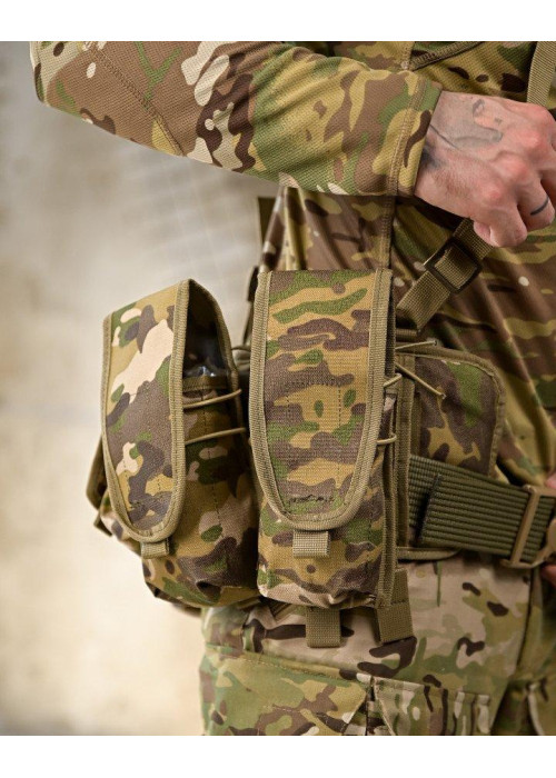 Розвантажувальний пояс РПС Attack Мультикам у зборі: Cordura 500D, 4 підсумки, аптечка, сумка скидання