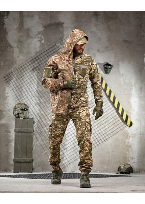 Тактичний костюм Softshell 6в1 ПІКСЕЛЬ