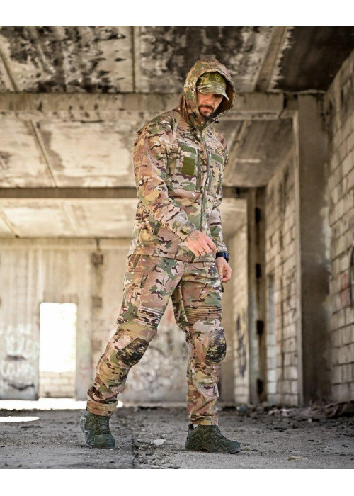 Тактичний костюм софтшел Softshell 5.11 Mission мультикам з наколінниками