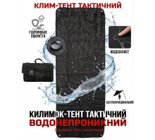 Килимок тент тактичний водонепроникний Моллі чорний ПП7882