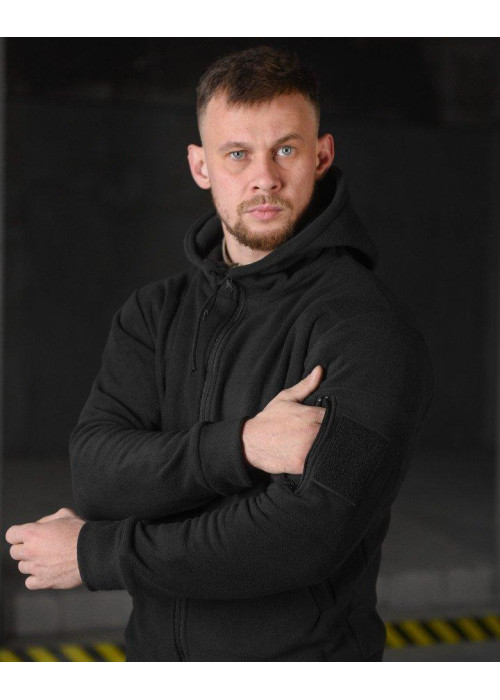Флісовий спортивний костюм чорний