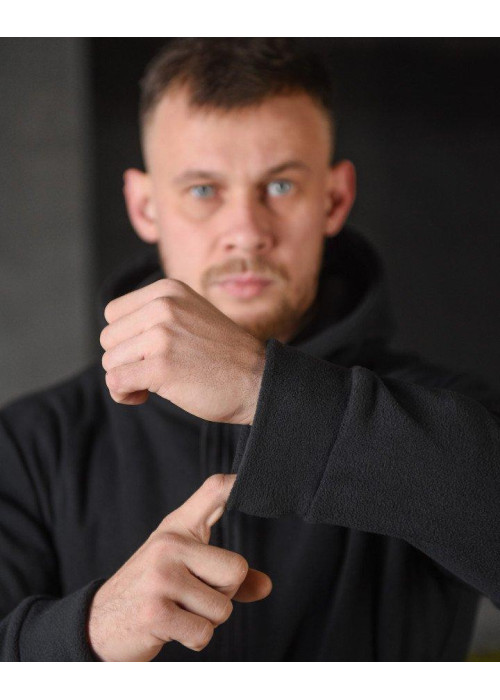 Флісовий спортивний костюм чорний
