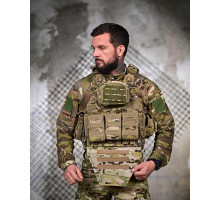 Плитоноска Senger мультікам 4 точки швидкого скидання з рюкзаком