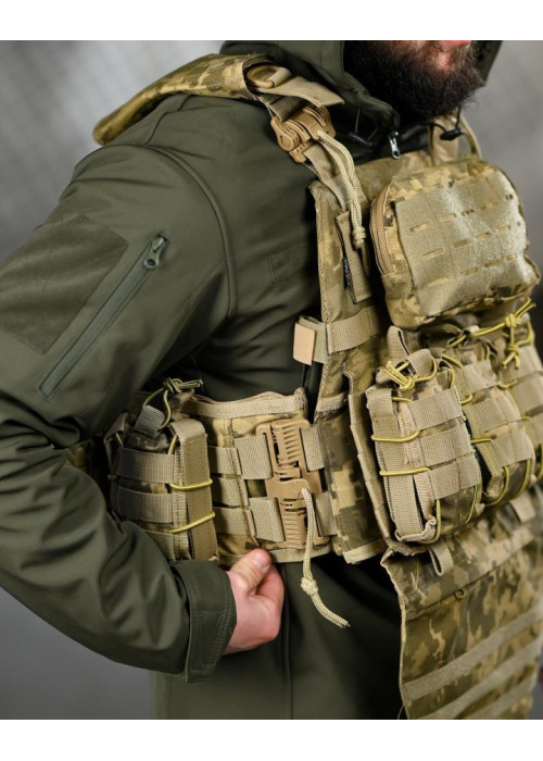 Плитоносій 4 швидких скидання з нашивкою 7.62 піксель