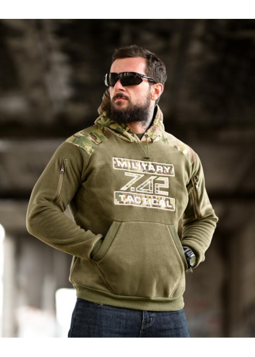 Флісова худі 7.62 Military Tactical oliva