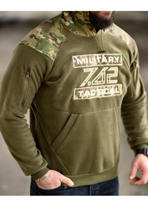 Флісова худі 7.62 Military Tactical oliva