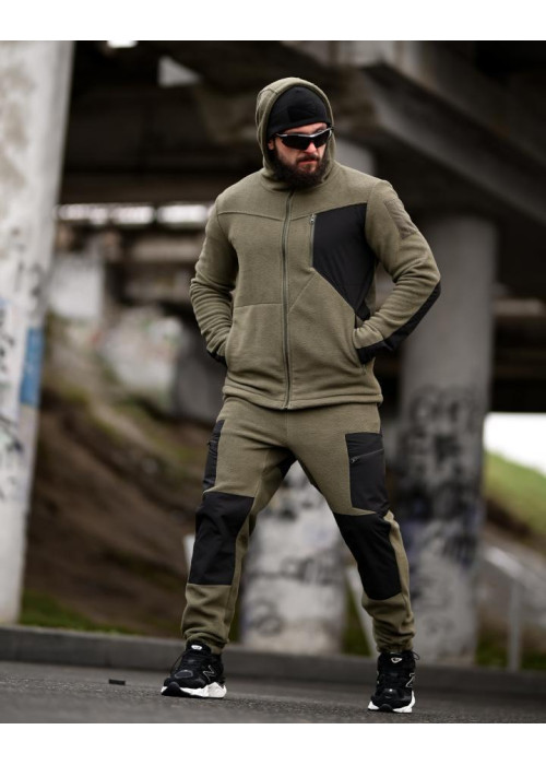 Флісовий спортивний тактичний костюм TARANTUL oliva/black
